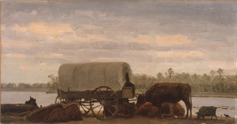 Mittagspause am Platte, um 1859