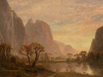 Sentinel Falls und Cathedral Peaks im Yosemite-Tal
