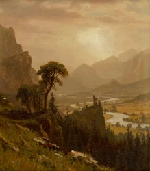 Sonnenuntergang auf dem Berg