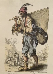 Hauptmann der Böhmen, nach Jacques Callot, graviert von Adrien Lavieille