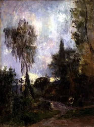 Eine Straße in Hondouville
