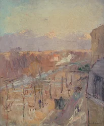 Die Allee in Paris nach einem Sturm