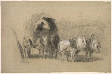 Un Chariot de farinier Ein Müllerwagen, ca. 1895