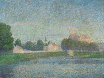 Morgen auf der Marne in Meaux
