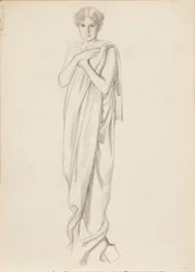 Aino Ackté als Alcestis, Skizze