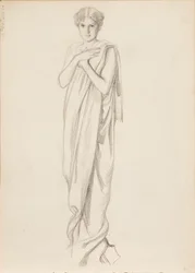 Aino Ackté als Alcestis, Skizze