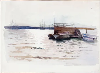 Boote am Pier