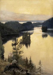 Kaukola-Rücken bei Sonnenuntergang