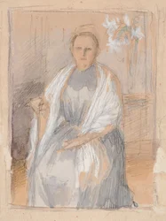 Porträt von Frau Anna Sinebrychoff, Skizze