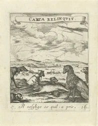 Landschaft mit Hunden