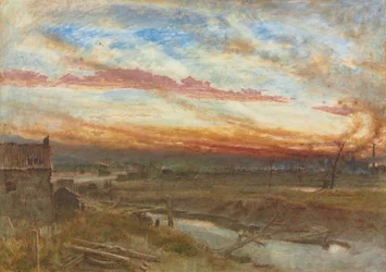 Ein Sonnenuntergang in den Industriegebieten