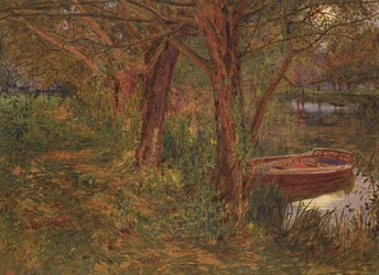 Der Fluss in der Dämmerung