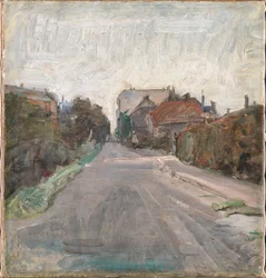 Straße. Stadtrand von Kopenhagen