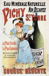 Werbung für das Mineralwasser Vichy St Yorre - von Albert Guillaume (1873-1942), ca. 1895