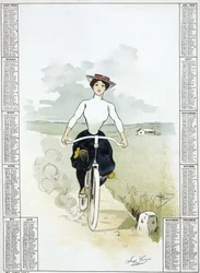 Frau auf einem Fahrrad
