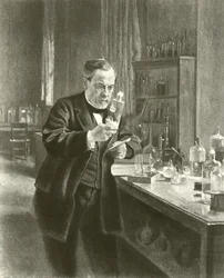 Dr. Louis Pasteur in seinem Labor