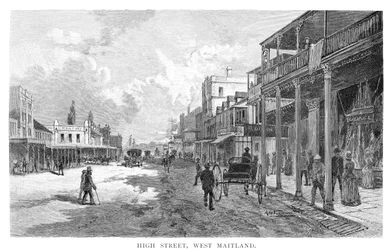 High Street, West Maitland, New South Wales, Australien, 1886