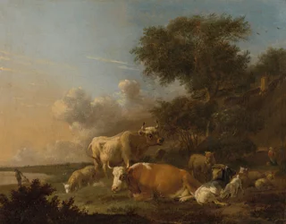 Landschaft mit Vieh