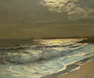Die brechende Welle im Mondlicht