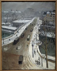 Pont Neuf in Paris im Schnee, 1938