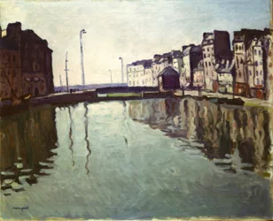 Das Hafenbecken von Le Havre