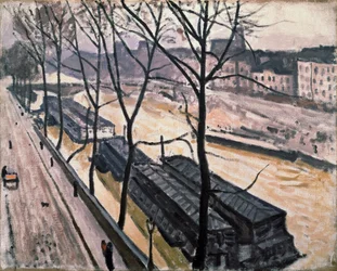 Paris im Winter. Quai Bourbon, 1907