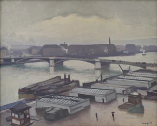 Quai de Paris in Rouen. Regenwetter