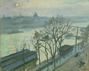Sonne über Paris (Sonne durch die Bäume gesehen), ca. 1910