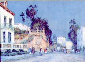 Früher Abend in einer spanischen Stadt