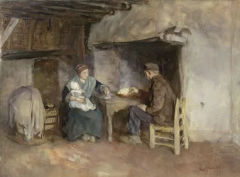 Mittagessen in einer Bauernfamilie