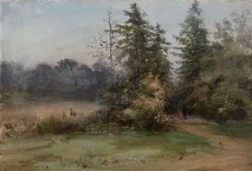 Landschaft mit zwei Figuren