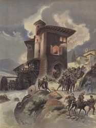 Der Partisan Montlue erobert die Mühlen von Auriol und massakriert die kaiserliche Garnison