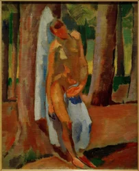 Sebastian mit blauem Tuch