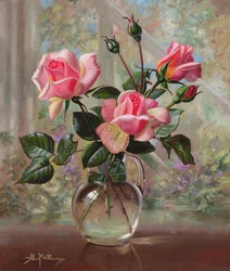 Madame Butterfly Rosen in einer Glasvase