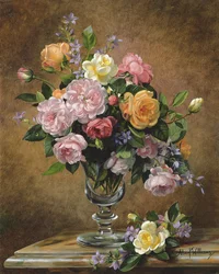 Rosen in einer Glasvase