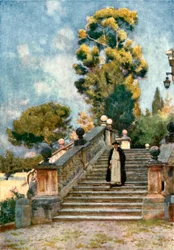 Stufen der Kirche der Dominikanerinnen von SS Domenico und Sisto