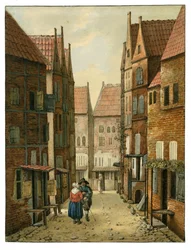 Straße in Delft Albertus Brondgeest nach Jacobus Vrel, SA Delft, inv.nr.65127