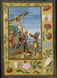 Blatt aus einem Stundenbuch: Die Erhöhung des Kreuzes, ca. 1510-1520
