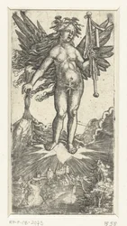 Allegorische weibliche Figur mit Flügeln