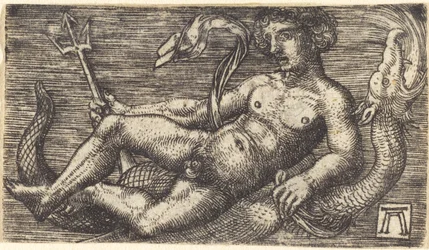 Neptun auf einem Seeungeheuer