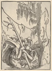 Der heilige Christophorus trägt das Christuskind
