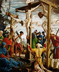 Sebastian Altar, rechter Innenflügel, Kreuzigung
