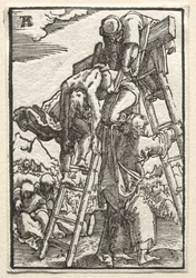 Der Fall und die Erlösung des Menschen: Abstieg vom Kreuz, um 1515