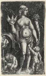Venus zwischen zwei Cupidos