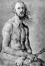 Christus, Mann der Schmerzen, mit den Zügen von Dürer