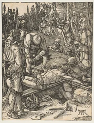 Christus ans Kreuz genagelt (aus Die Kleine Passion, ca. 1509)