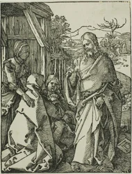 Christus nimmt Abschied von seiner Mutter, aus Die kleine Holzschnittpassion