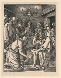 Christus wäscht die Füße, aus der Serie Die kleine Passion