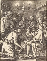 Christus wäscht die Füße der Jünger