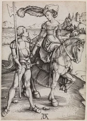 Das Fräulein zu Pferd und der Landsknecht